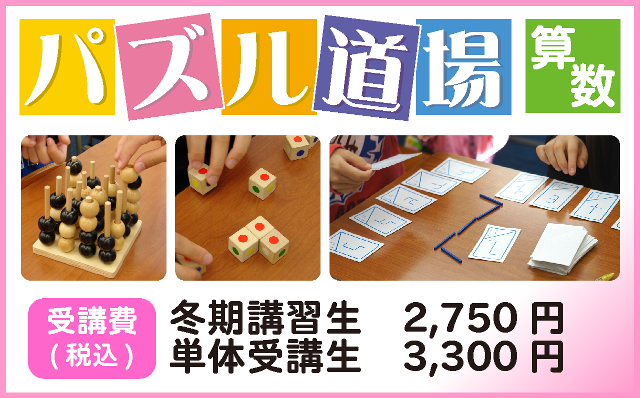 市田塾冬期講習のパズル道場