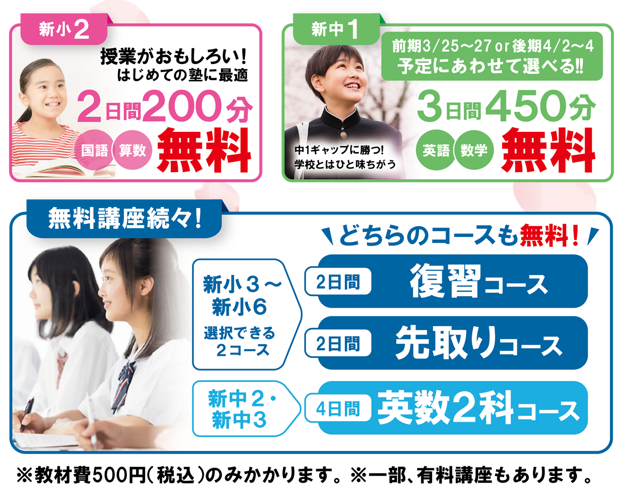 市田塾の2025年春期講習の注目情報