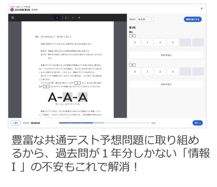 情報Ⅰ対策のAIドリル