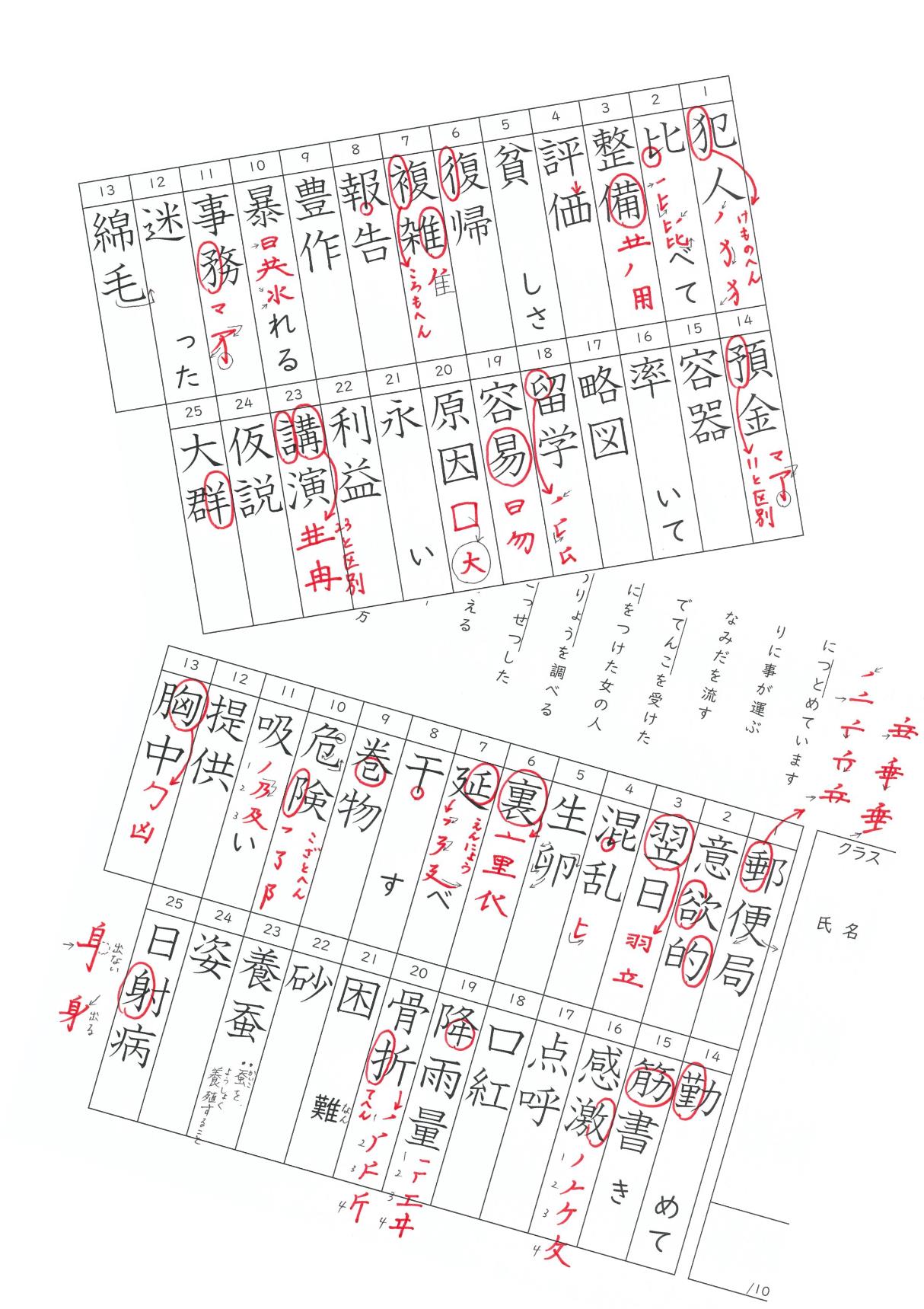 小学生の漢字って どんな感じ 校舎別ブログ 市田塾